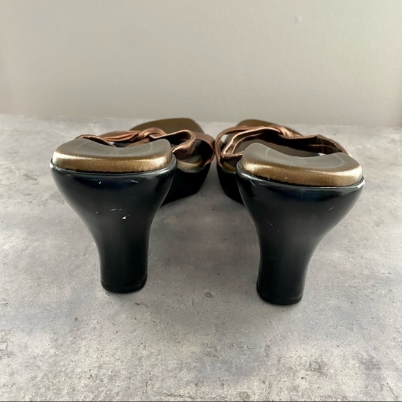 Athena Alexander Bronze Copper Strappy Wedge Sandals Size 8 - Picture 6 of 10